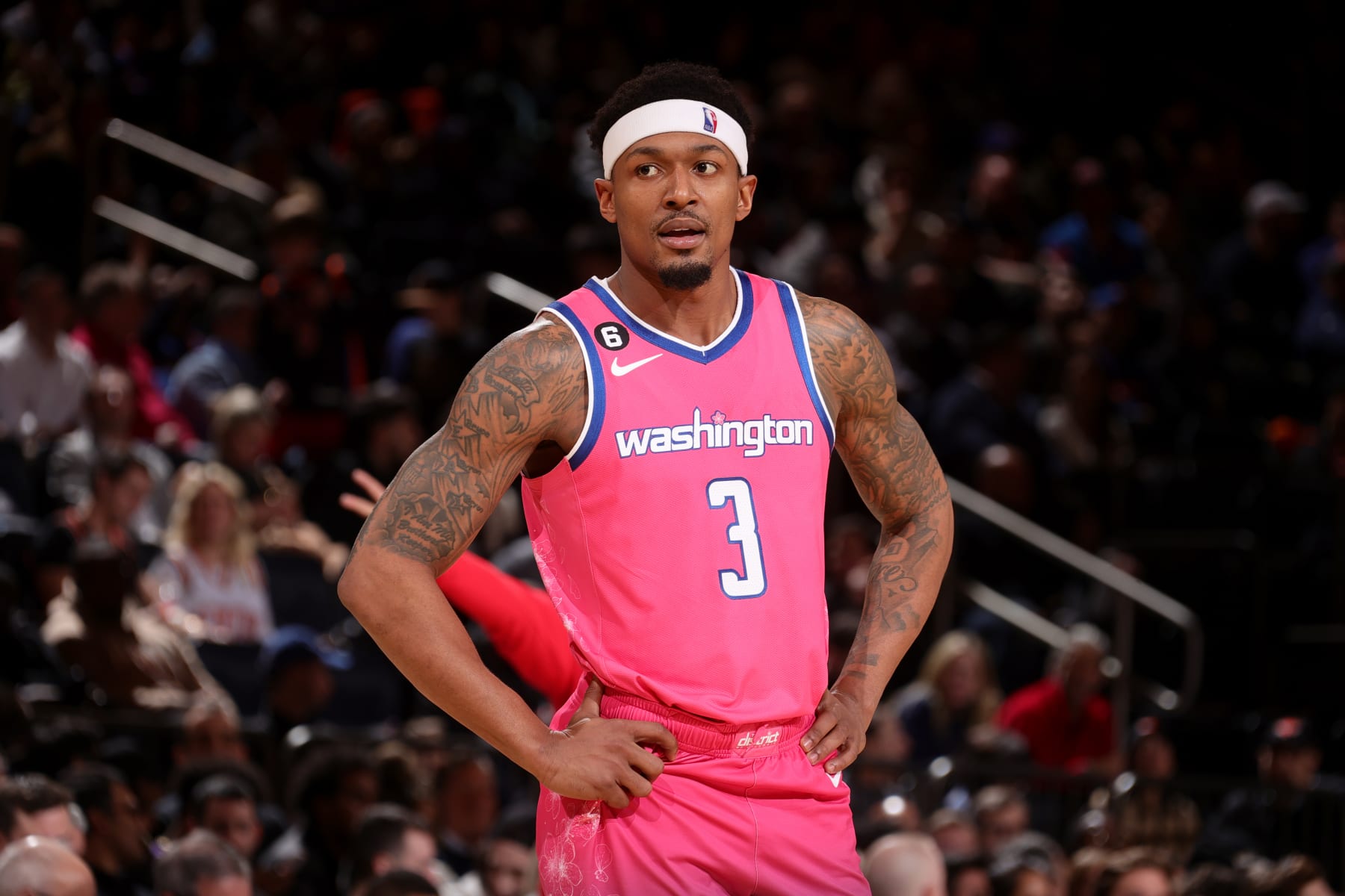 Washington Wizards #3 Bradley Beal 2022-23 City Jersey Pink