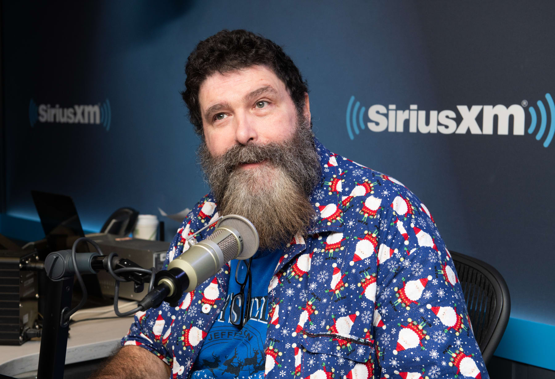 NEW YORK, NEW YORK - SEPTEMBER 27: Mick Foley visits the SiriusXM Studios on September 27, 2019 in New York City. (Photo by Noam Galai/Getty Images)