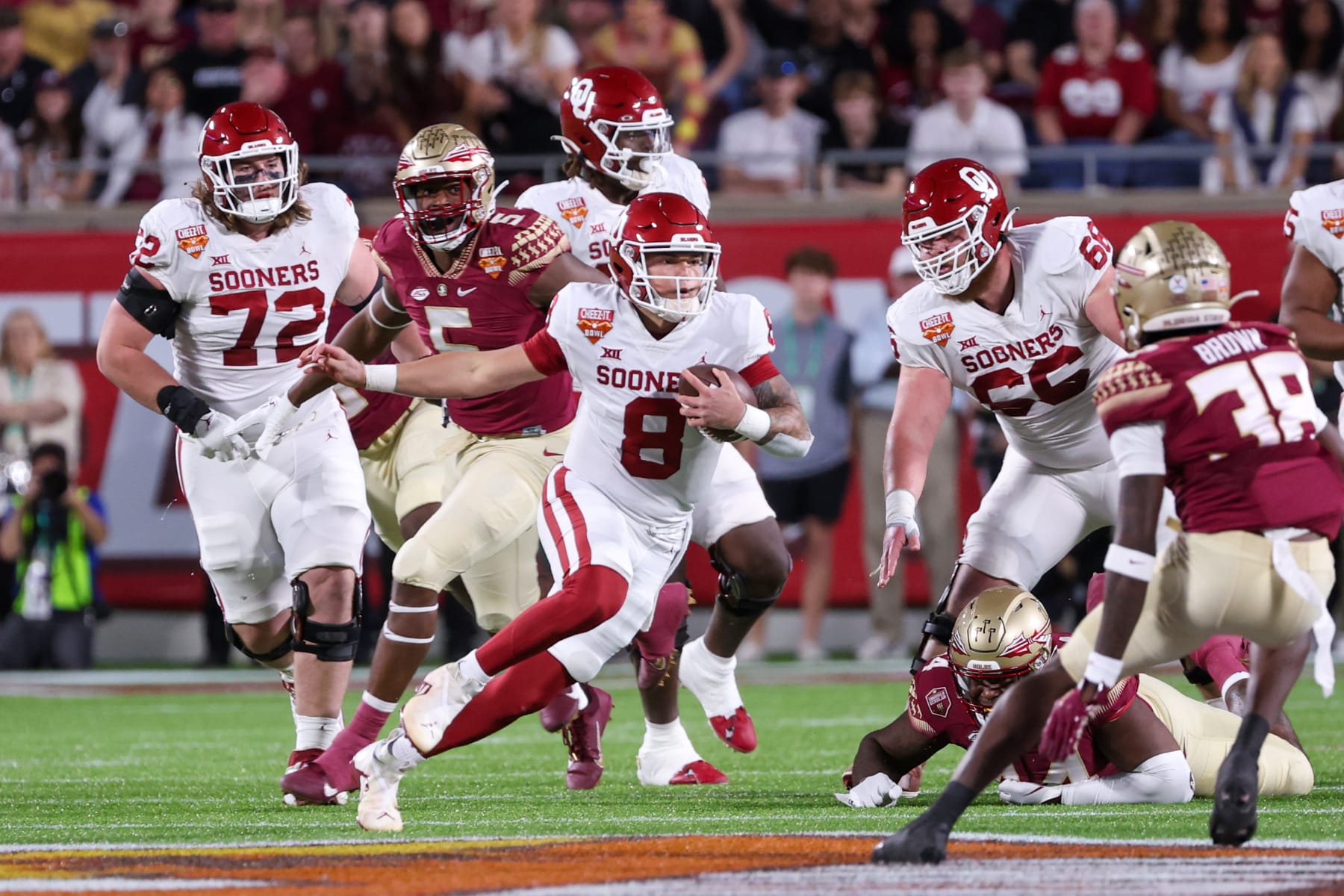 Oklahoma Hangs in But Can't Finish in Cheez-It Bowl Loss to