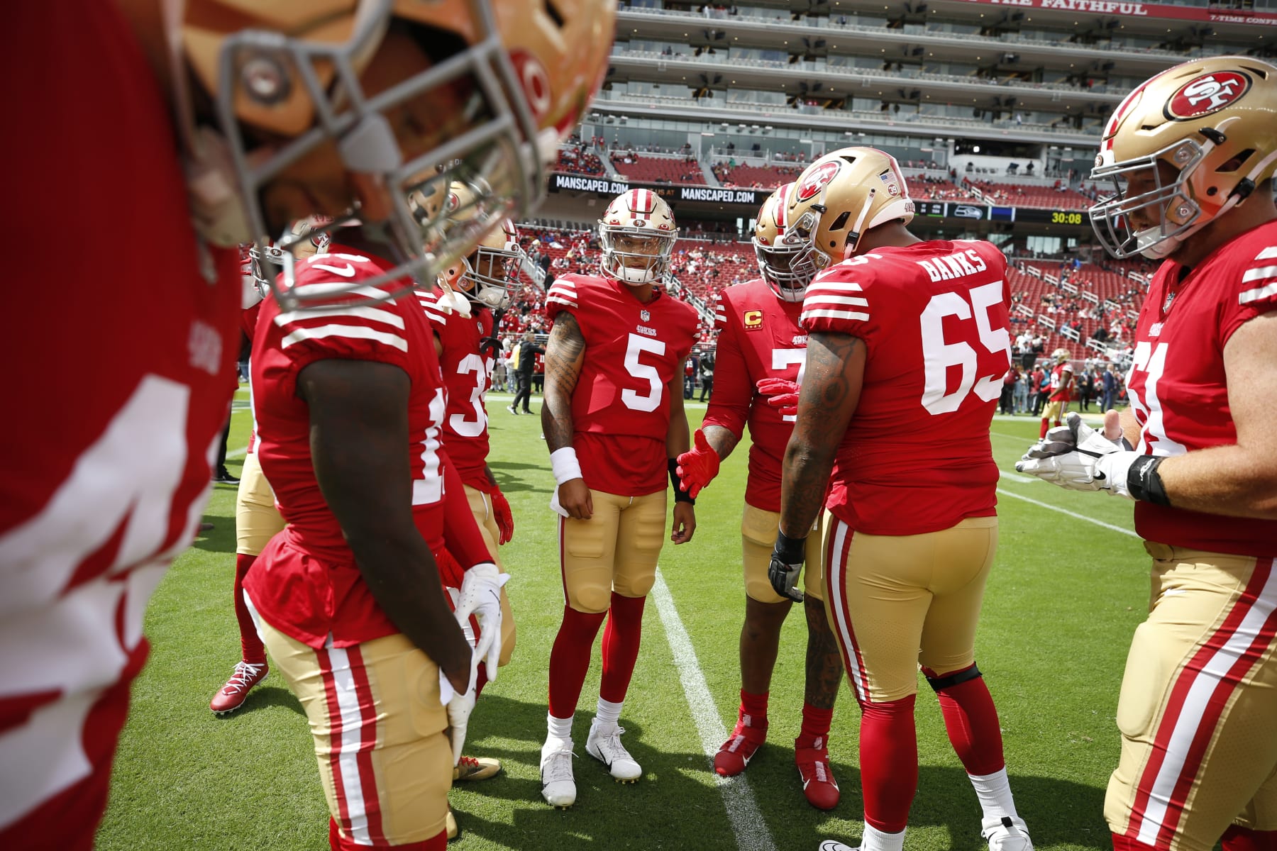 San Francisco 49ers OC Mike McDaniel happy with Trey Lance development