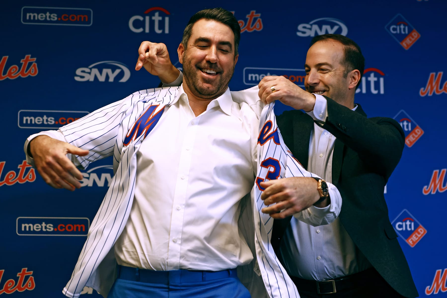 Justin Verlander and Mets GM Billy Eppler.