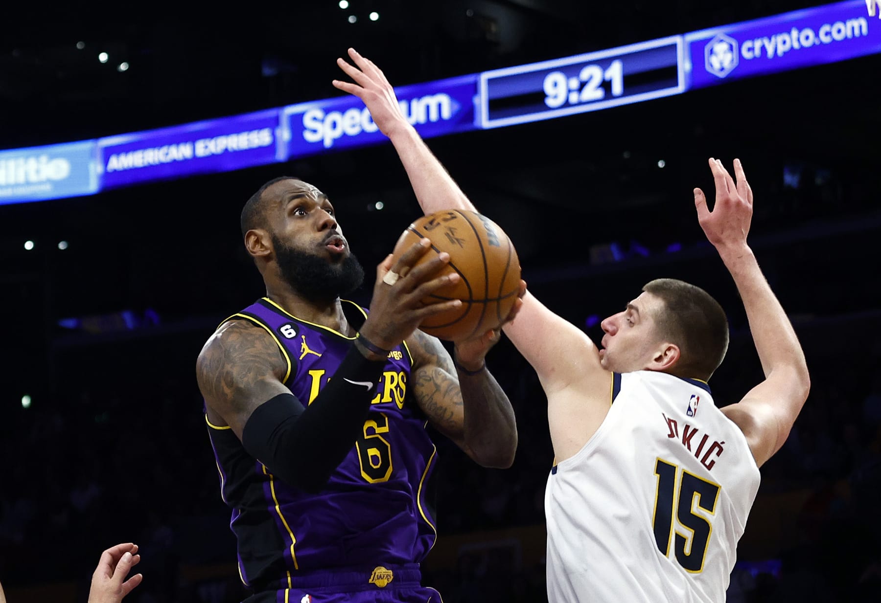 LeBron James and Nikola Jokic LeBron James and Nikola Jokic