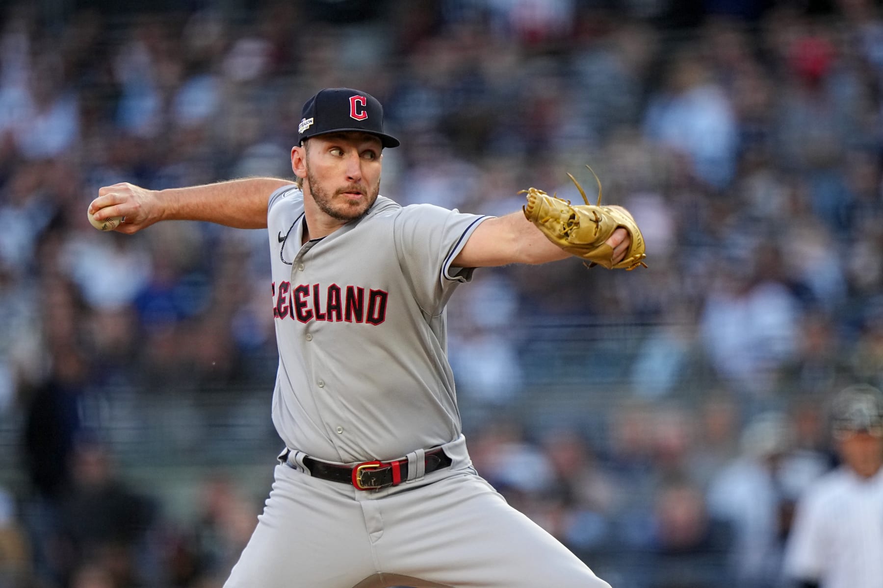 Baseball: ALDS Playoffs: Cleveland Guardians Trevor Stephan (37) in action, pitching vs New York Yankees at Yankee Stadium. Game 5.
Bronx, NY 10/18/2022
CREDIT: Erick W. Rasco (Photo by Erick W. Rasco/Sports Illustrated via Getty Images)
(Set Number: X164207 TK1)