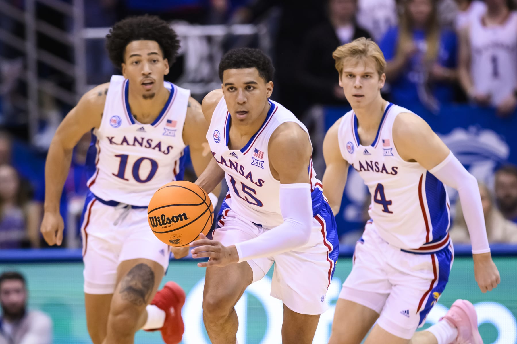 Jalen Wilson, Kevin McCullar Jr. and Gradey Dick