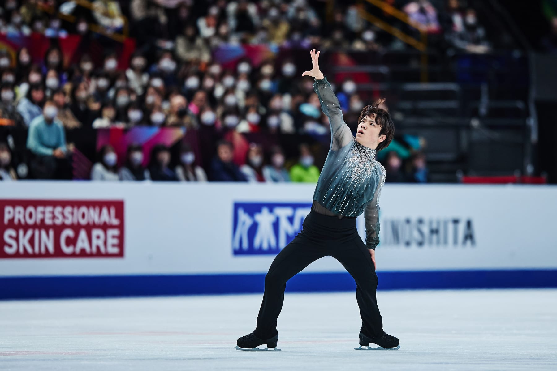 SAITAMA, JAPAN - MARCH 25:  Shoma Uno of Japan competes in the Men's Free Skating during the ISU World Figure Skating Championships at Saitama Super Arena on March 25, 2023 in Saitama, Japan. (Photo by Joosep Martinson - International Skating Union/International Skating Union via Getty Images)