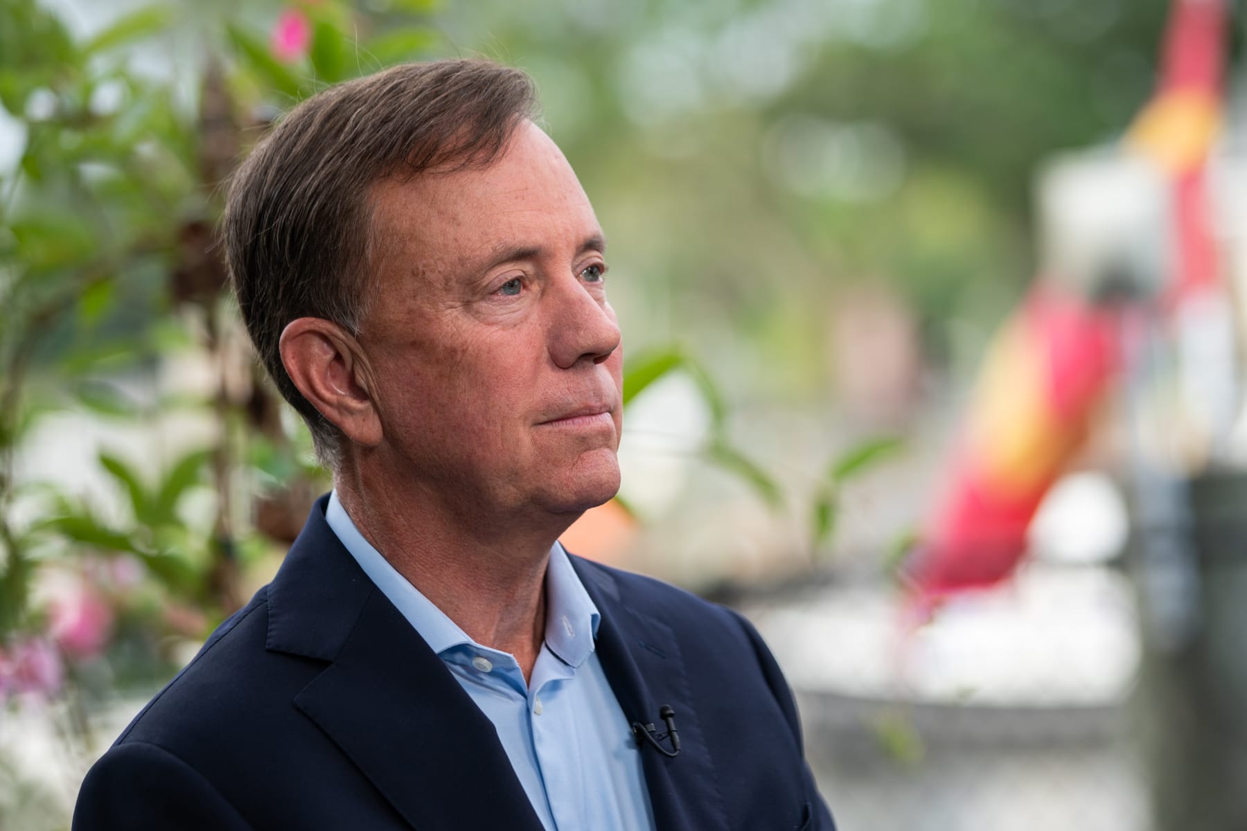 Ned Lamont, governor of Connecticut, during a Bloomberg Television/Radio interview at the Greenwich Economic Forum (GEF) in Greenwich, Connecticut, U.S., on Tuesday, Sept. 21, 2021. The GEF brings together leaders in global finance, business, media and government for global investment forums to discuss the economic implications of the defining issues of our times. Photographer: Jeenah Moon/Bloomberg via Getty Images