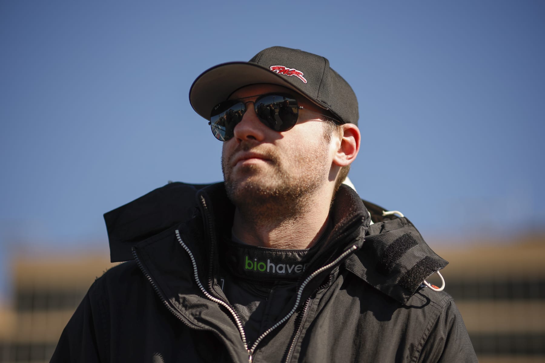 HAMPTON, GEORGIA - MARCH 18: Cody Ware, driver of the #51 Biohaven/Jacob Co. Ford, looks on during qualifying for the NASCAR Cup Series Ambetter Health 400 at Atlanta Motor Speedway on March 18, 2023 in Hampton, Georgia. (Photo by Sean Gardner/Getty Images)