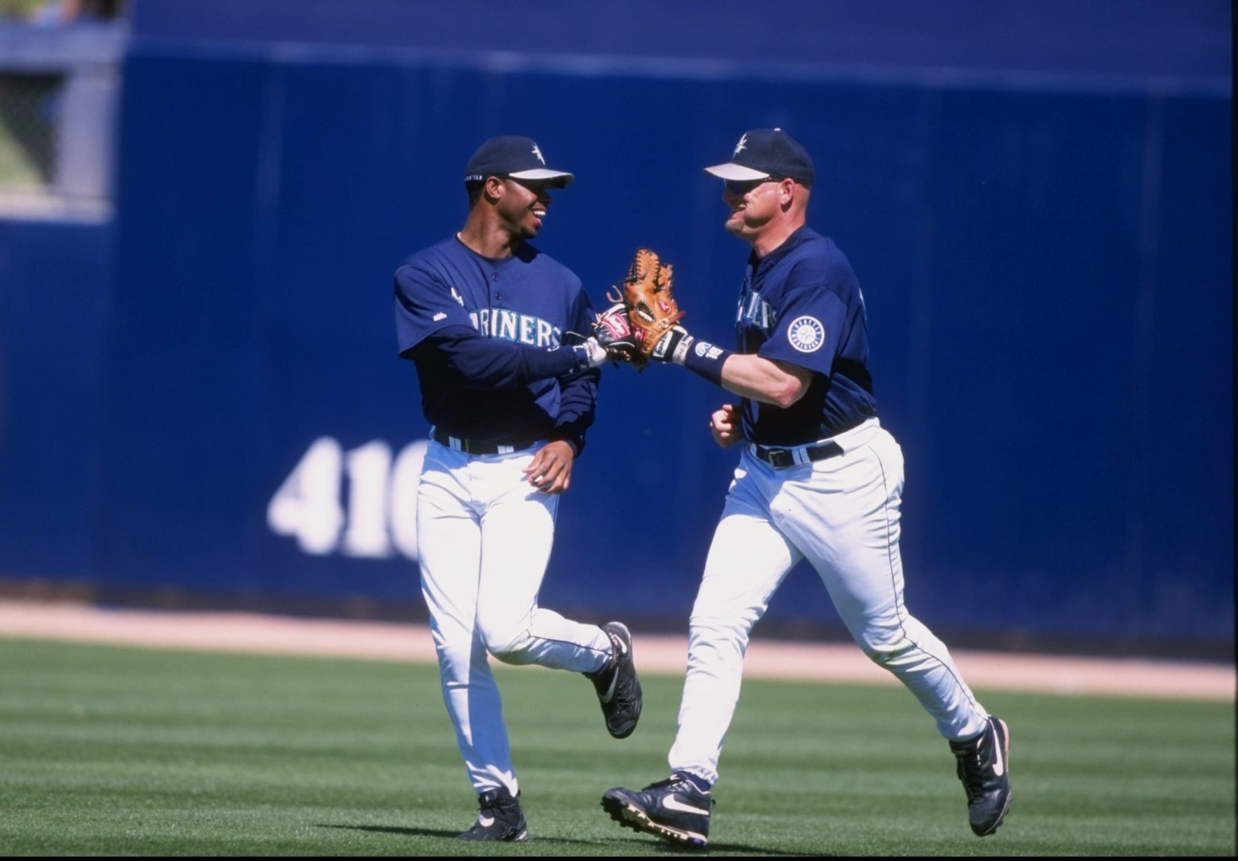 Jay Buhner and brother Shawn Buhner of the Seattle Mariners during