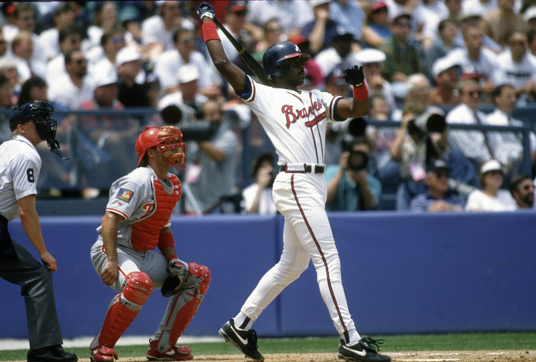 Fred Mcgriff Atlanta Braves 1995 Home Baseball Throwback 
