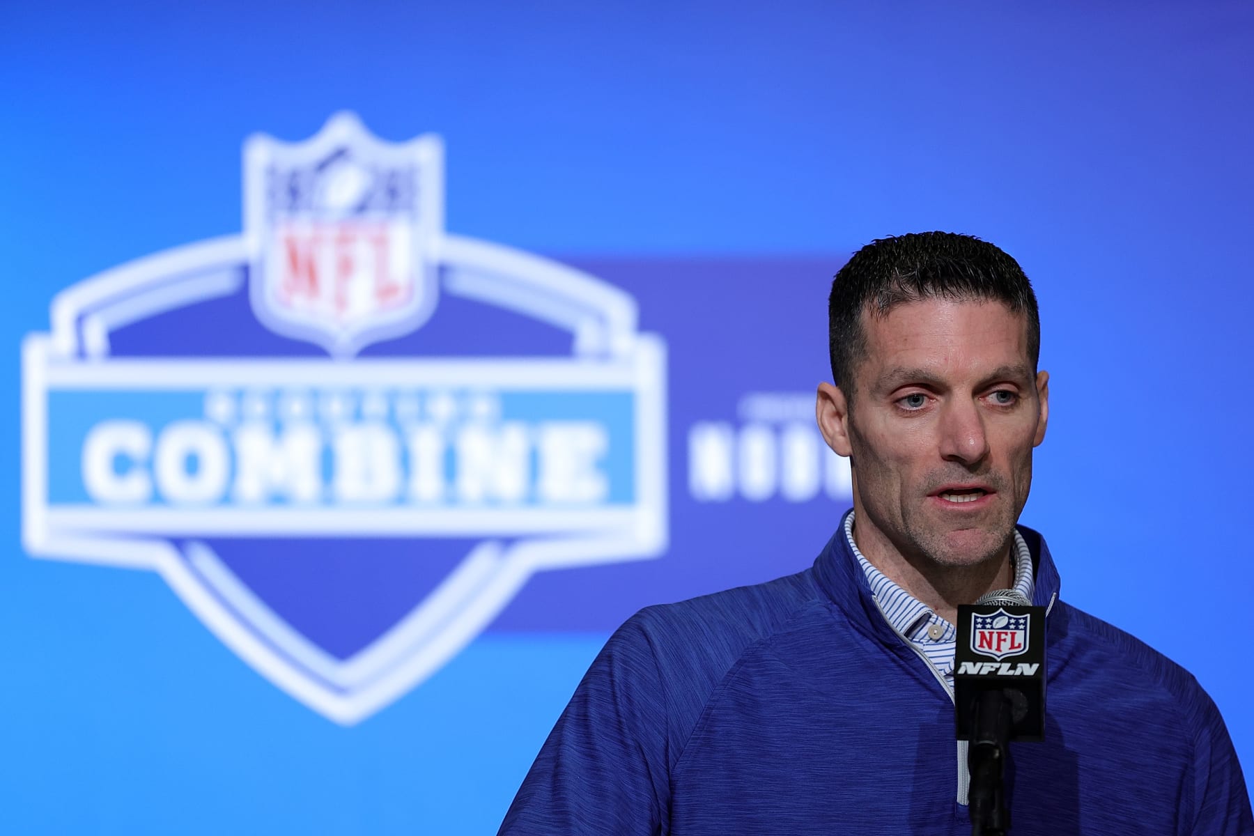 INDIANAPOLIS, INDIANA - FEBRUARY 28: General Manager Nick Caserio of the Houston Texans speaks to the media during the NFL Combine at the Indiana Convention Center on February 28, 2023 in Indianapolis, Indiana. (Photo by Stacy Revere/Getty Images) INDIANAPOLIS, INDIANA - FEBRUARY 28: General Manager Nick Caserio of the Houston Texans speaks to the media during the NFL Combine at the Indiana Convention Center on February 28, 2023 in Indianapolis, Indiana. (Photo by Stacy Revere/Getty Images)