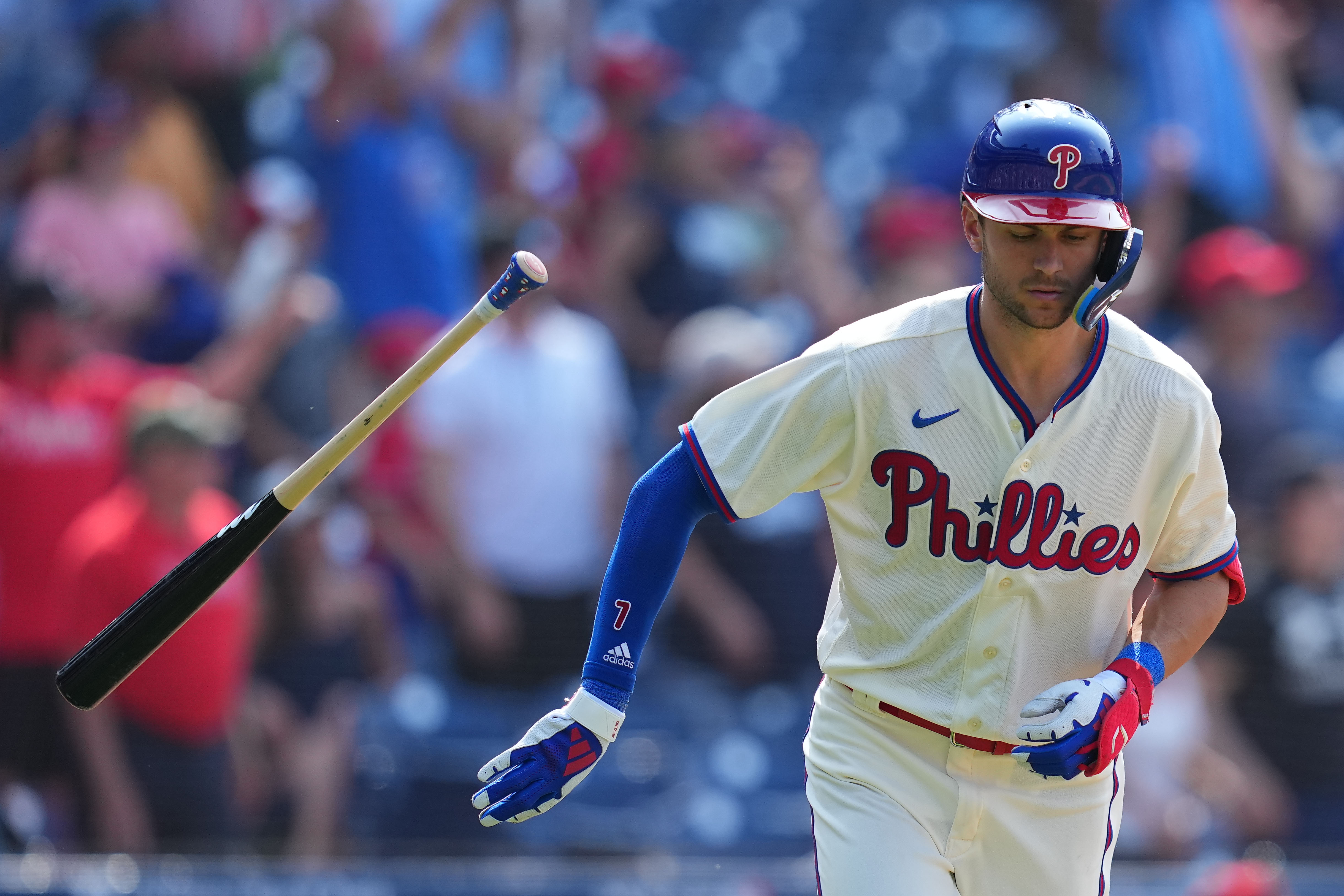 PHILADELPHIA, PA - SEPTEMBER 12: Seranthony Dominguez #58 of the  Philadelphia Phillies pitchesduring the Major League Baseball game against  the Atlanta Braves on September 12, 2023 at Citizens Bank Park in  Philadelphia