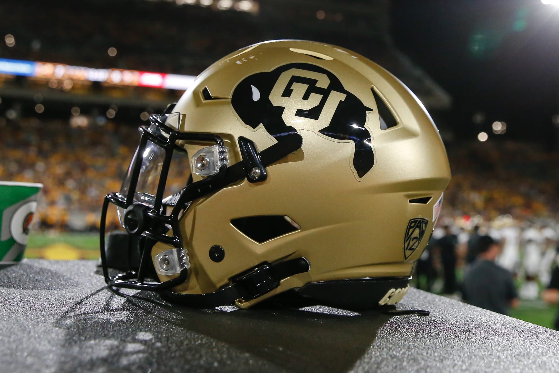TEMPE, AZ - SEPTEMBER 25: A Colorado Buffaloes helmet during the college football game between the Colorado Buffaloes and the Arizona State Sun Devils on September 25, 2021 at Sun Devil Stadium in Tempe, Arizona. (Photo by Kevin Abele/Icon Sportswire via Getty Images) TEMPE, AZ - SEPTEMBER 25: A Colorado Buffaloes helmet during the college football game between the Colorado Buffaloes and the Arizona State Sun Devils on September 25, 2021 at Sun Devil Stadium in Tempe, Arizona. (Photo by Kevin Abele/Icon Sportswire via Getty Images)