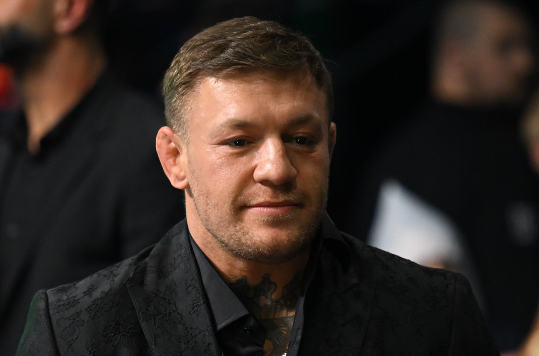 Dublin , Ireland - 20 May 2023; UFC fighter Conor McGregor ahead of the undisputed super lightweight championship fight between Katie Taylor and Chantelle Cameron at the 3Arena in Dublin. (Photo By Stephen McCarthy/Sportsfile via Getty Images) Dublin , Ireland - 20 May 2023; UFC fighter Conor McGregor ahead of the undisputed super lightweight championship fight between Katie Taylor and Chantelle Cameron at the 3Arena in Dublin. (Photo By Stephen McCarthy/Sportsfile via Getty Images)