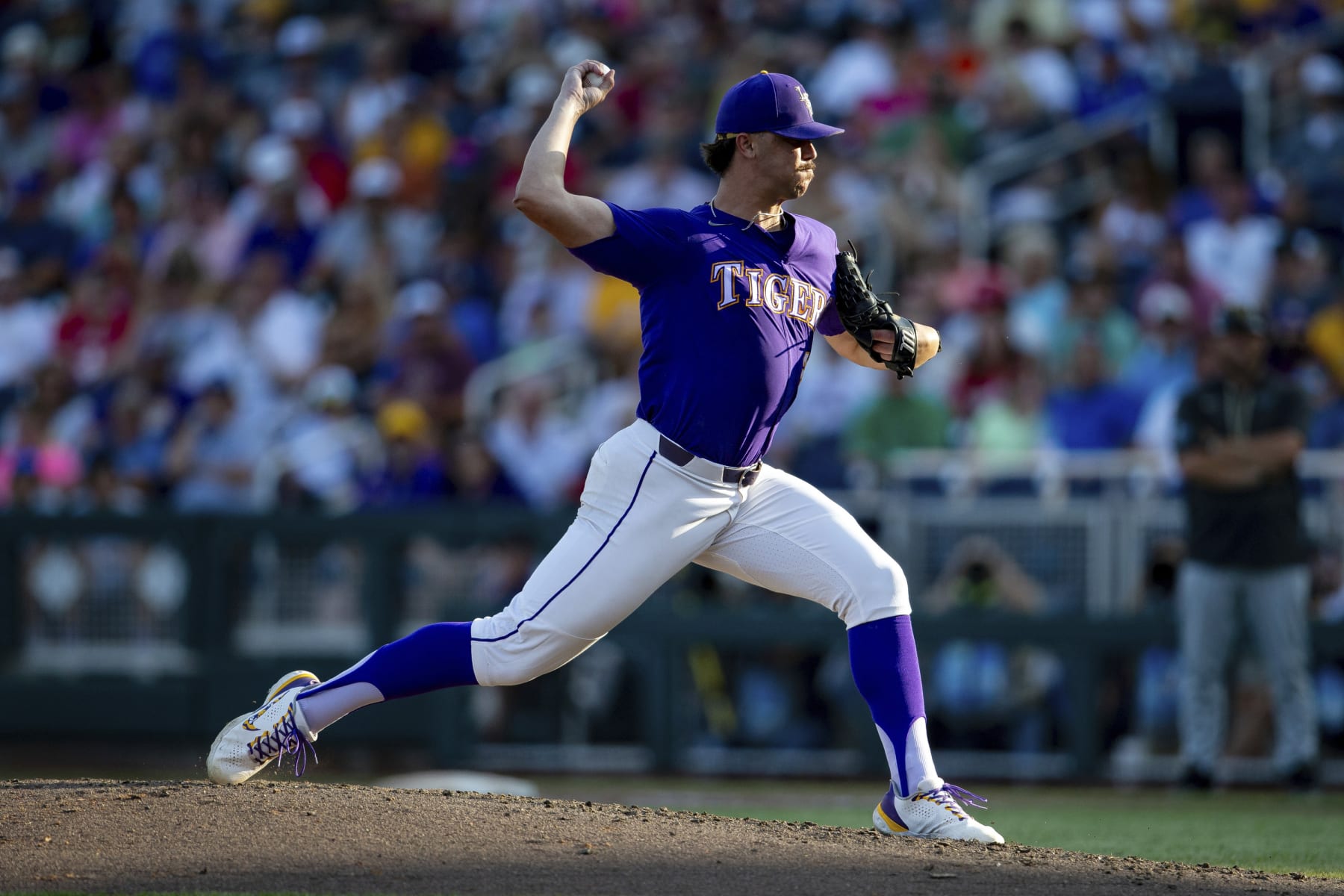 LSU Tigers Baseball 2023 Men College World Series Champions Baseball Jersey  -  Worldwide Shipping