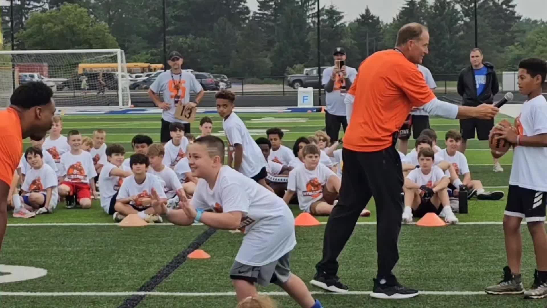 WATCH: Myles Garrett shows no mercy at his youth camp