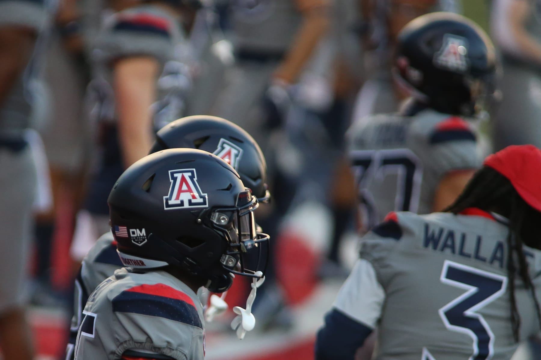 TUCSON, AZ - DECEMBER 05: Arizona Wildcats logo on a football helmet during a college football game between the Colorado Buffaloes and Arizona Wildcats on December 5, 2020, at Arizona Stadium in Tucson, AZ. (Photo by Jacob Snow/Icon Sportswire via Getty Images)