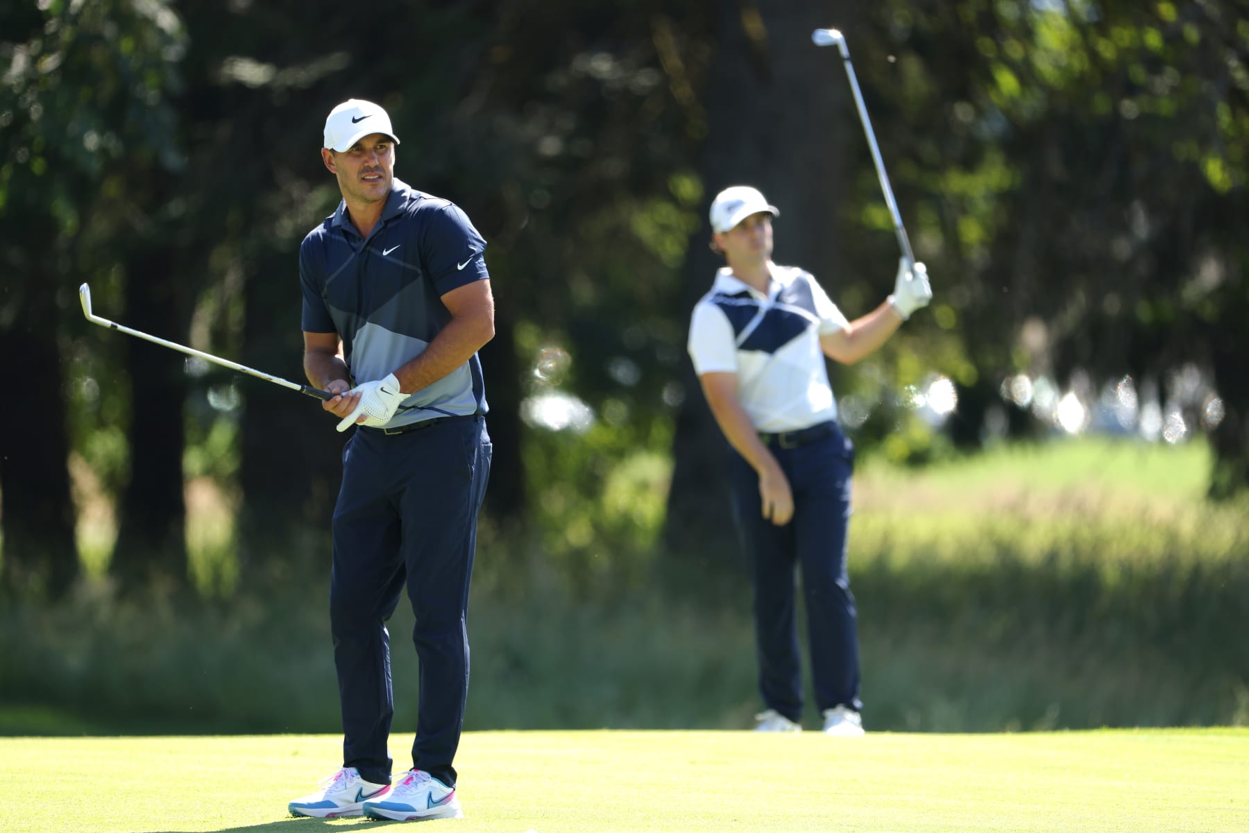 NORTH PLAINS, OREGON - JUNE 30: Team Captain Brooks Koepka of Smash GC plays his second shot on the 11th hole during day one of the LIV Golf Invitational - Portland at Pumpkin Ridge Golf Club on June 30, 2022 in North Plains, Oregon. (Photo by Jamie Squire/LIV Golf via Getty Images)