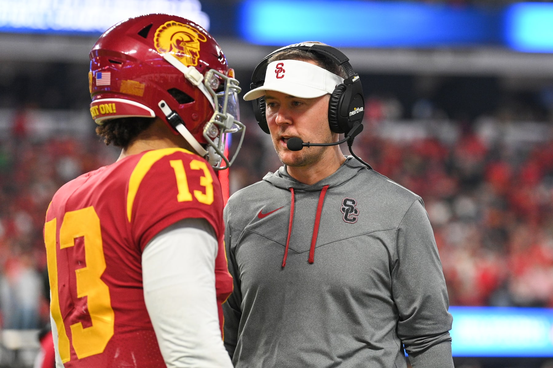 Caleb Williams and Lincoln Riley