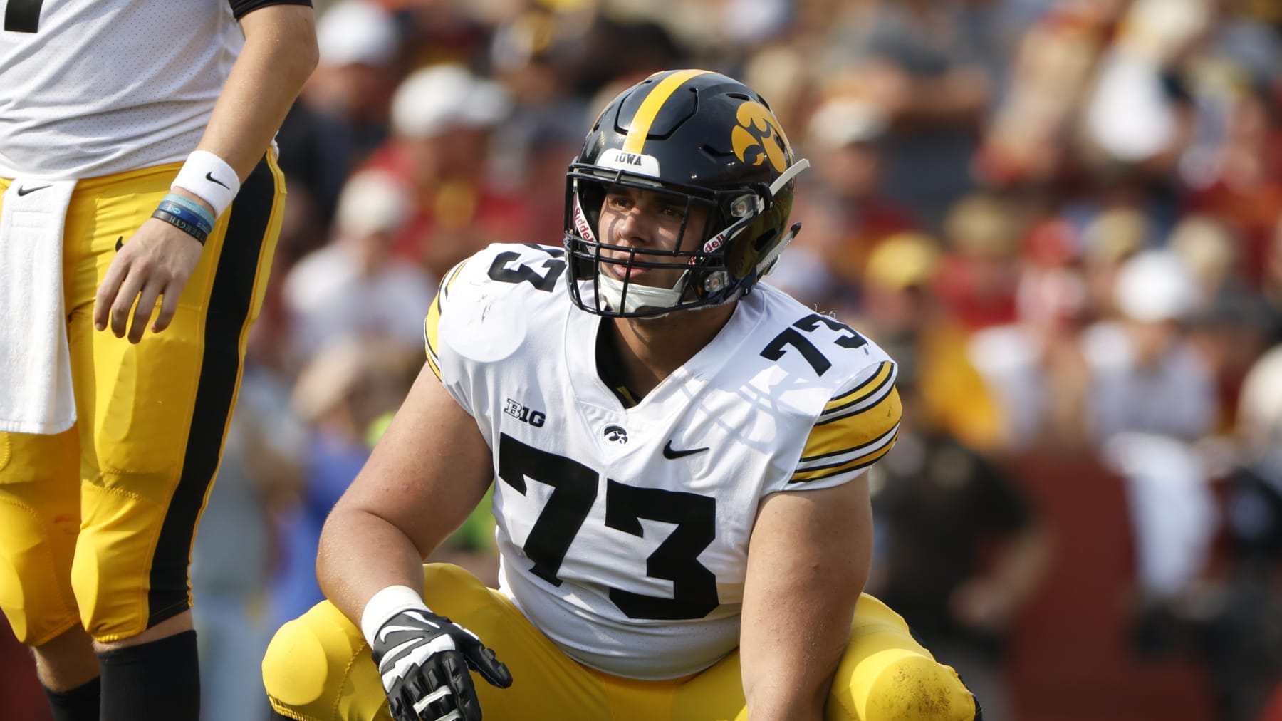 Iowa's Cody Ince during an NCAA football game on Saturday, Sept. 11, 2021, in Ames, Iowa. (AP Photo/Justin Hayworth)