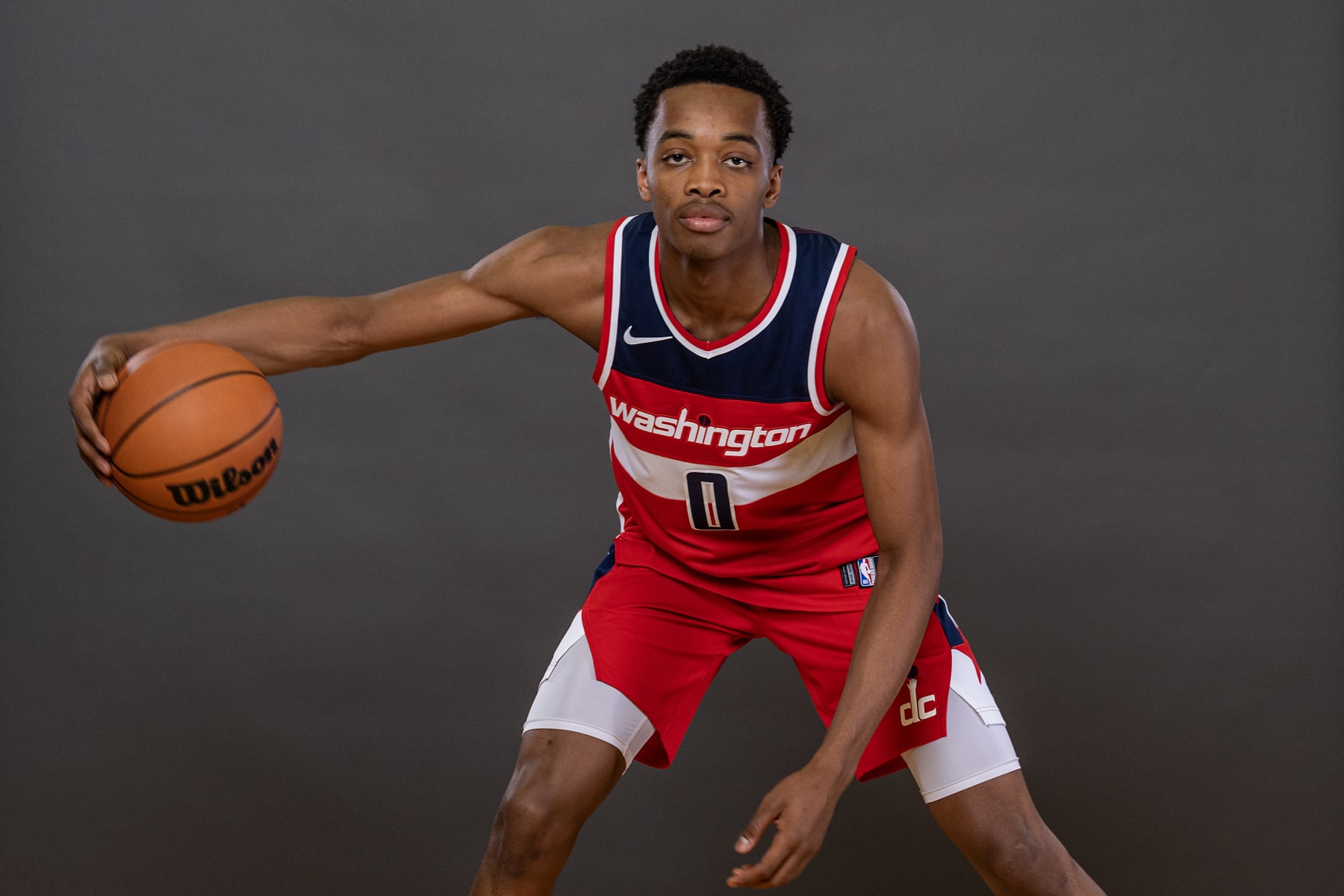 Patrick Baldwin Jr. #7 of the Washington Wizards dribbles the ball News  Photo - Getty Images