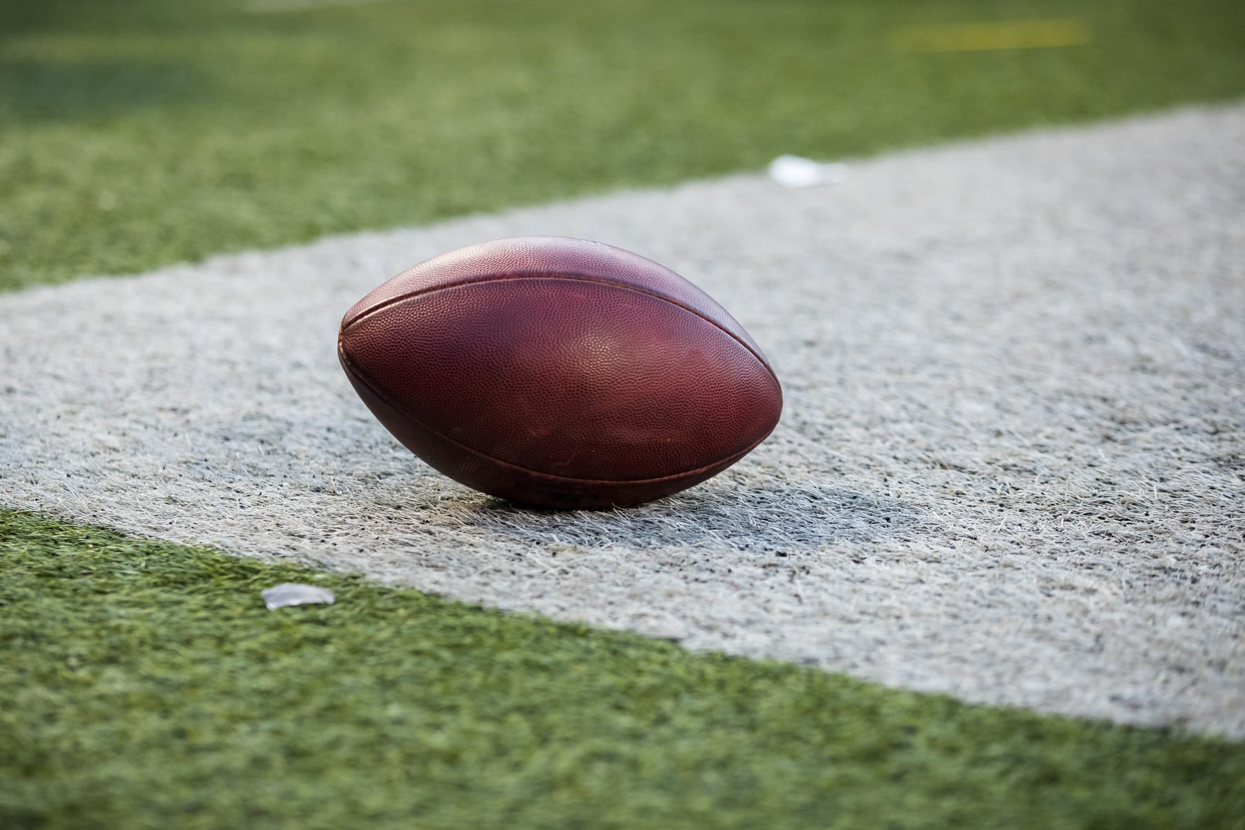 ORCHARD PARK, NY - DECEMBER 09: Football sets on the field during the game between the Buffalo Bills and the New York Jets at New Era Field on December 9, 2018 in Orchard Park, New York. New York defeats Buffalo 27-23. (Photo by Brett Carlsen/Getty Images)