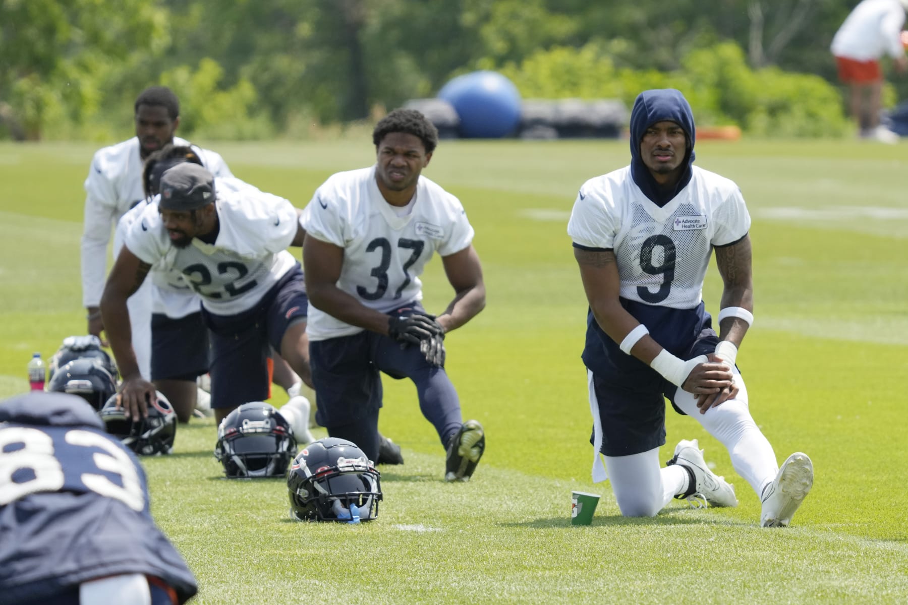 Chicago Bears training camp schedule is seen at NFL football practice in  Lake Forest, Ill., Thursday, July 29, 2021. (AP Photo/Nam Y. Huh Stock  Photo - Alamy