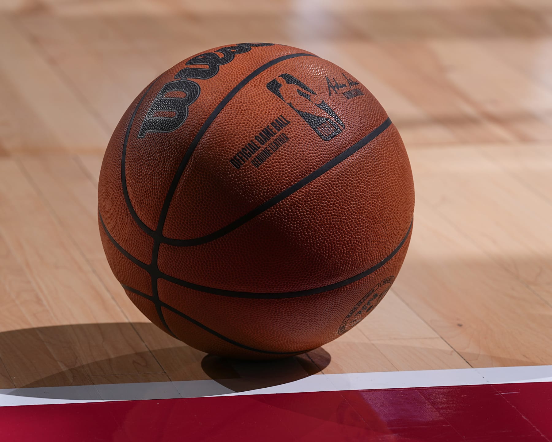 LAS VEGAS, NV - JULY 7:  A generic basketball photo of the Official Wilson basketball during the 2023 NBA Las Vegas Summer League on July 7, 2023 at the Thomas & Mack Center in Las Vegas, Nevada. NOTE TO USER: User expressly acknowledges and agrees that, by downloading and or using this Photograph, User is consenting to the terms and conditions of the Getty Images License Agreement. Mandatory Copyright Notice: Copyright 2023 NBAE (Photo by Bart Young/NBAE via Getty Images)