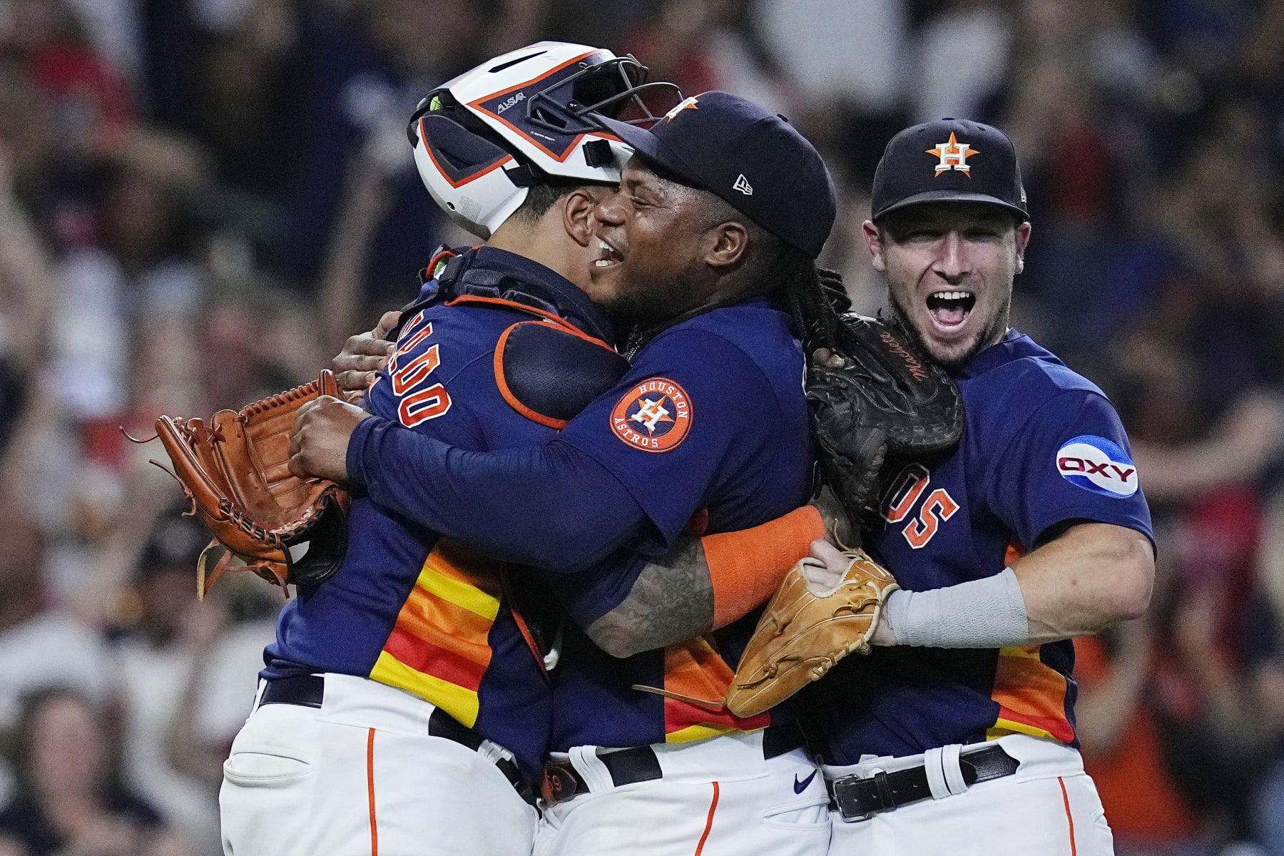 Astros White Jersey Getting the Signal