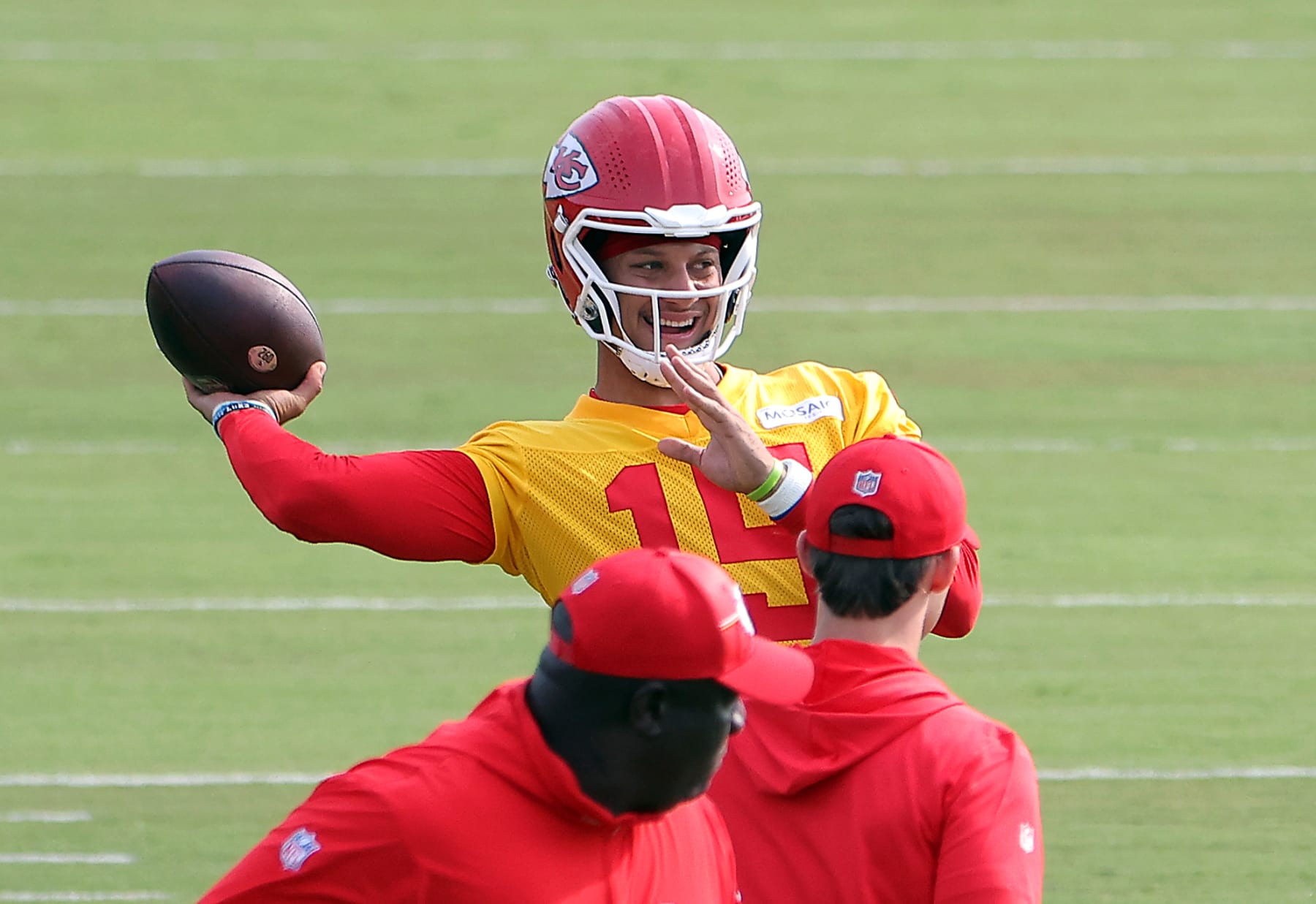 Patrick Mahomes behind-the-back throw, magician, Mahomes is a magician on  the diamond, too. Join us for Chiefs Night on Monday: royals.com/promotions