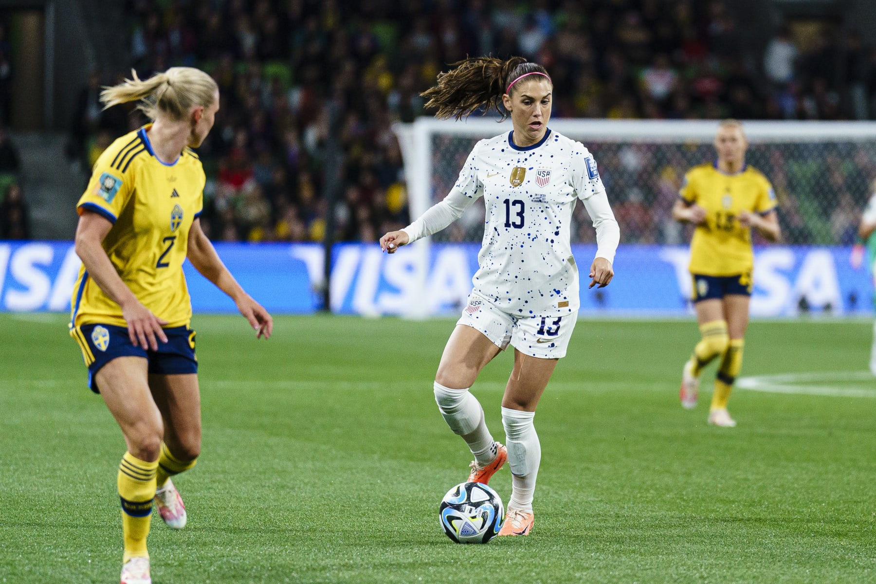 Alex Morgan worked hard, but failed to find the back of the net for the USWNT.