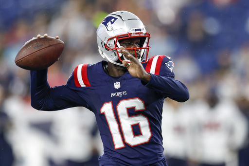 Houston Texans running back Dare Ogunbowale (33) warms up before an NFL  preseason football game against the New England Patriots, Thursday, Aug.  10, 2023, in Foxborough, Mass. (AP Photo/Steven Senne Stock Photo - Alamy