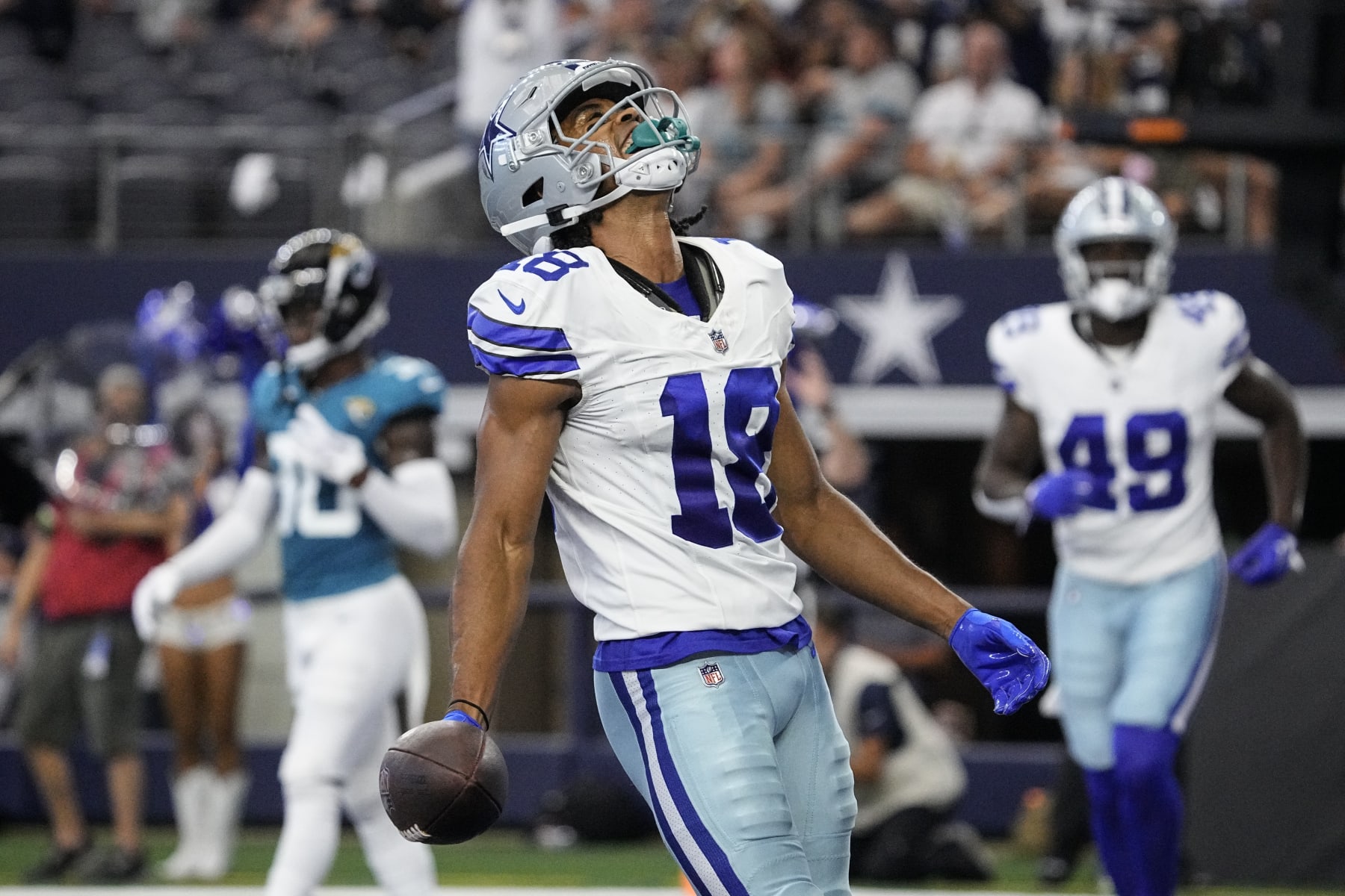 Dallas Cowboys wide receiver Jalen Tolbert during the first half