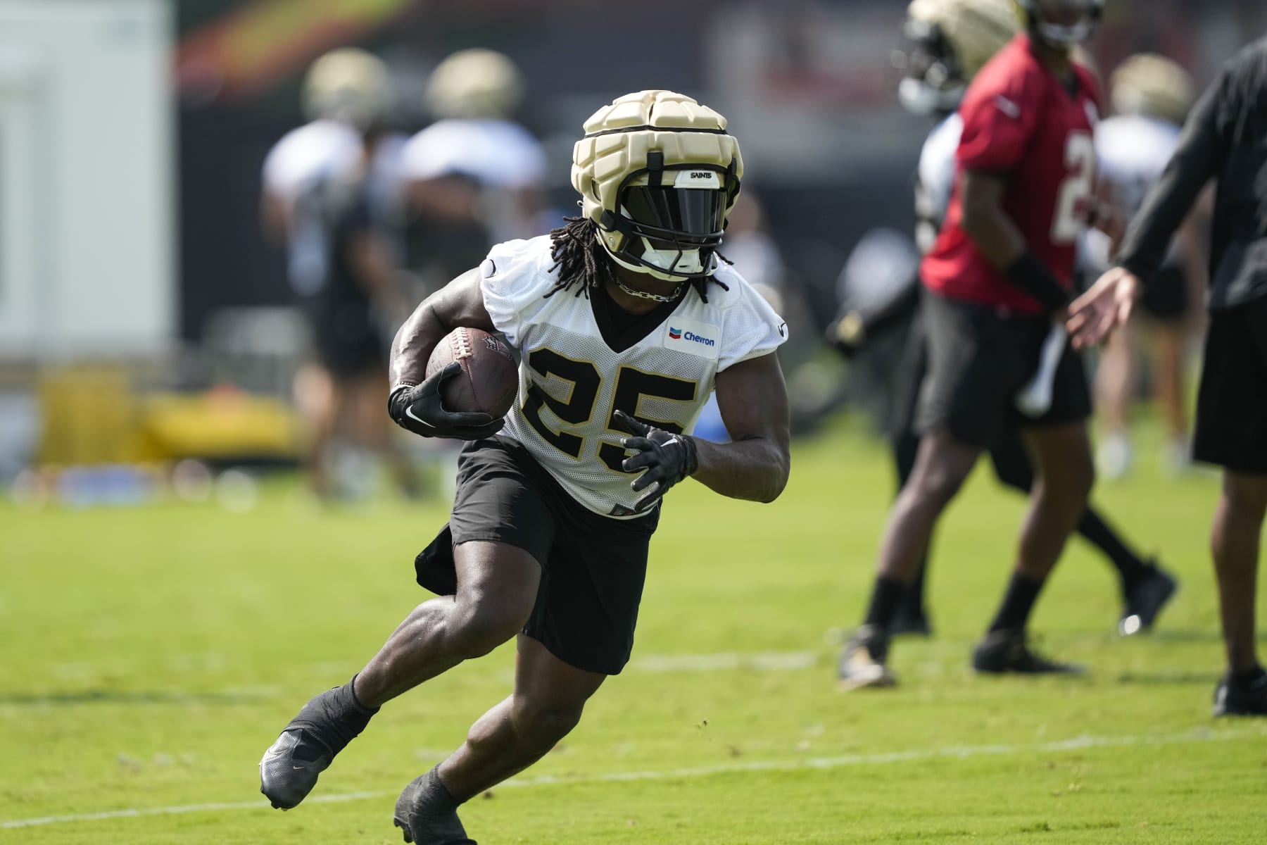 Saints' RB Eno Benjamin suffered a ruptured Achilles during