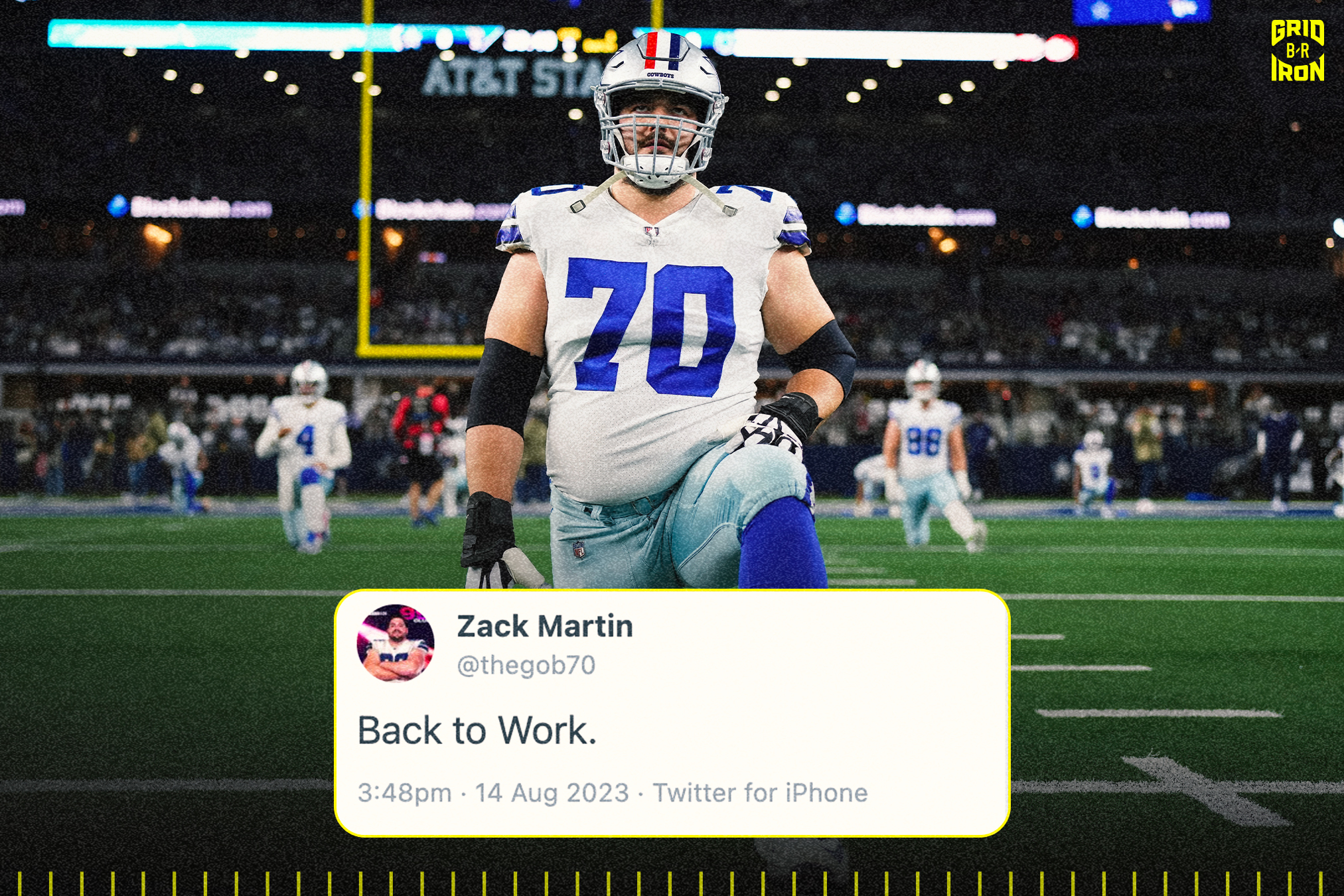 Zack Martin agrees to reworked contract with Cowboys, ready to get 'back to  work'