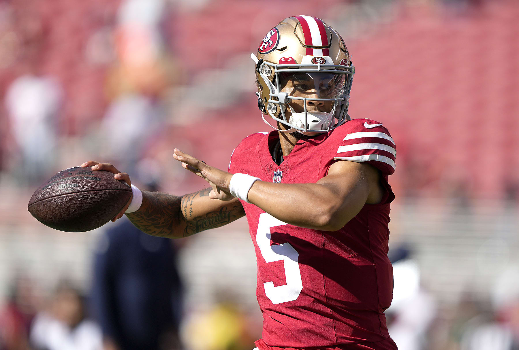 San Francisco 49ers tight end Charlie Woerner (89) during an NFL preseason  football game against the Los Angeles Chargers in Santa Clara, Calif.,  Friday, Aug. 25, 2023. (AP Photo/Jeff Chiu Stock Photo - Alamy