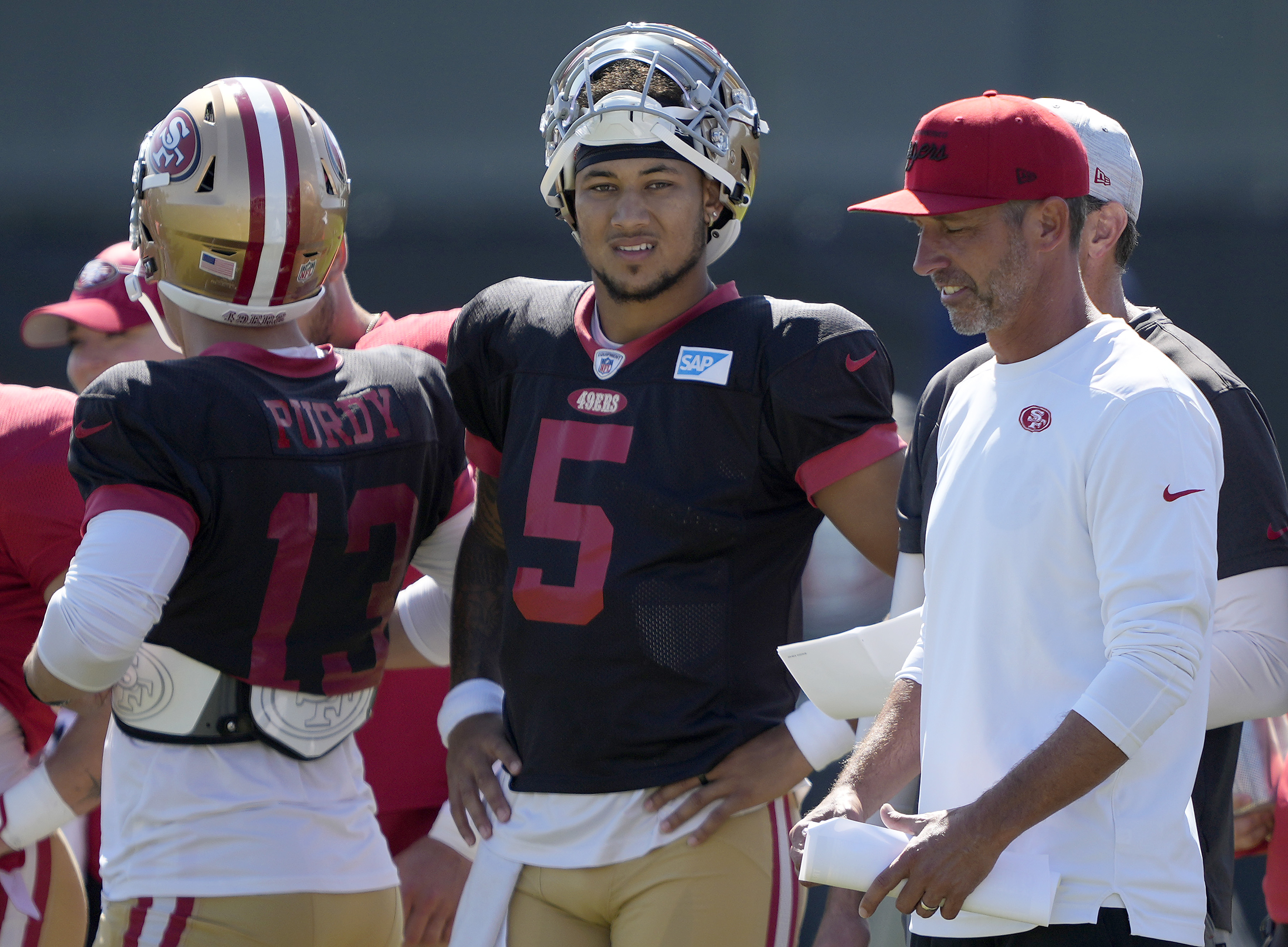 San Francisco 49ers tight end Charlie Woerner (89) during an NFL preseason  football game against the Los Angeles Chargers in Santa Clara, Calif.,  Friday, Aug. 25, 2023. (AP Photo/Jeff Chiu Stock Photo - Alamy