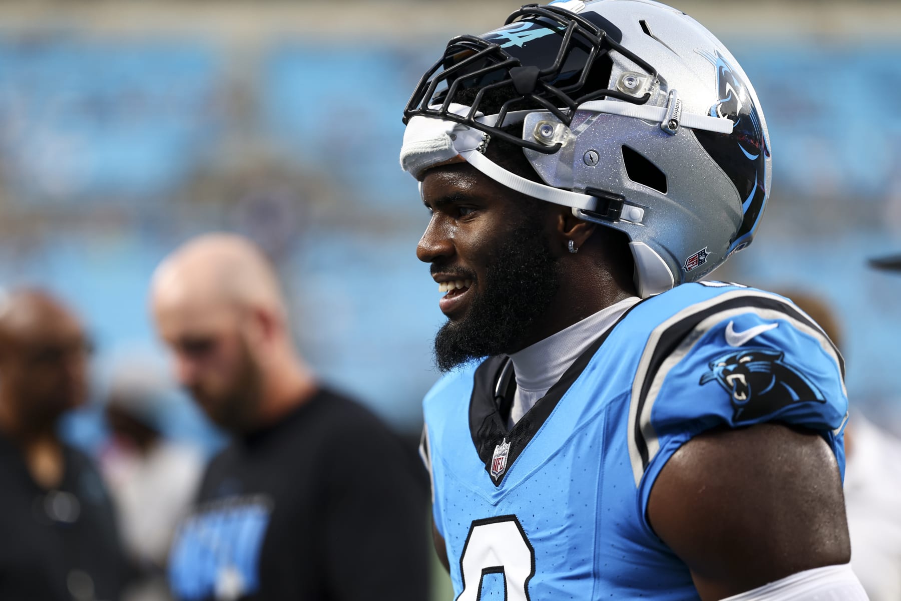 Panthers pass rusher Brian Burns says contract talks 'on hold