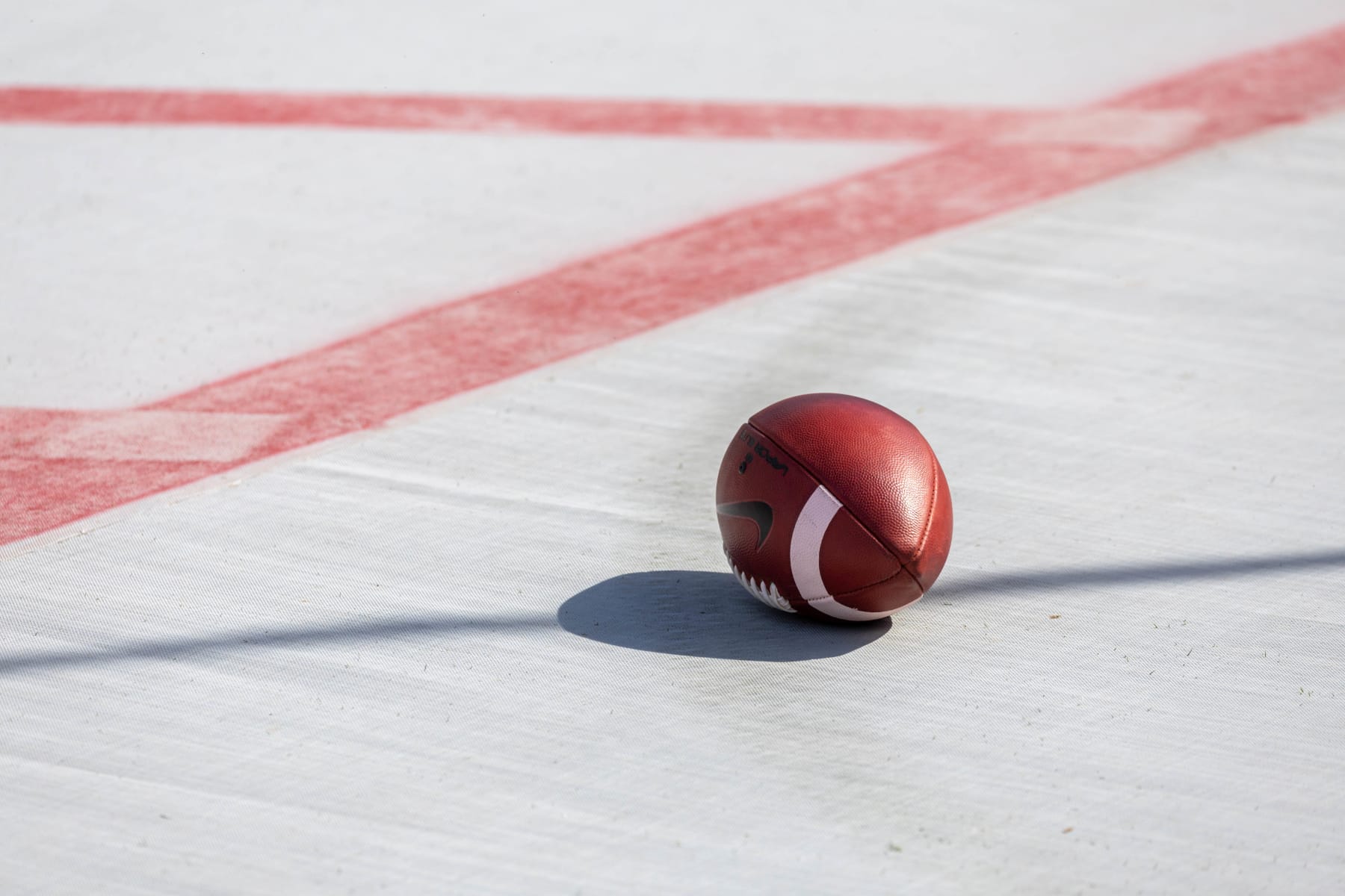 PALO ALTO, CA - OCTOBER 22: A football sits on the sidelines before an NCAA Pac-12 college football game between the Arizona State Sun Devils and the Stanford Cardinal on October 22, 2022 at Stanford Stadium in Palo Alto, California. (Photo by David Madison/Getty Images)