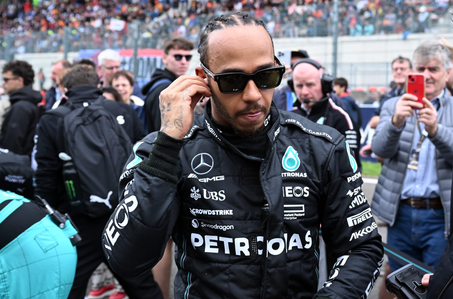 STAVELOT, BELGIUM - JULY 30: Lewis Hamilton of Mercedes is seen during the Formula 1 Belgium Grand Prix, held at Circuit de Spa-Francorchamps, in Stavelot, Belgium on July 30, 2023. (Photo by Dursun Aydemir/Anadolu Agency via Getty Images)