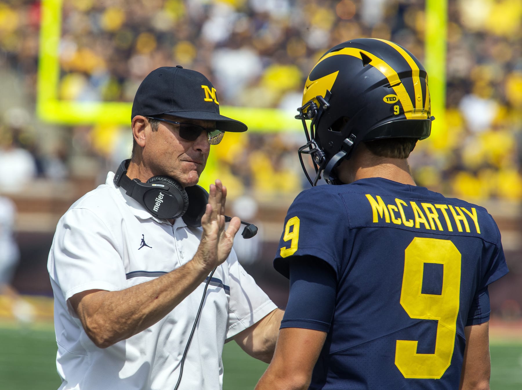 Michigan's J.J. McCarthy Wears 'Free Harbaugh' Shirt amid HC's 3-Game  Suspension, News, Scores, Highlights, Stats, and Rumors