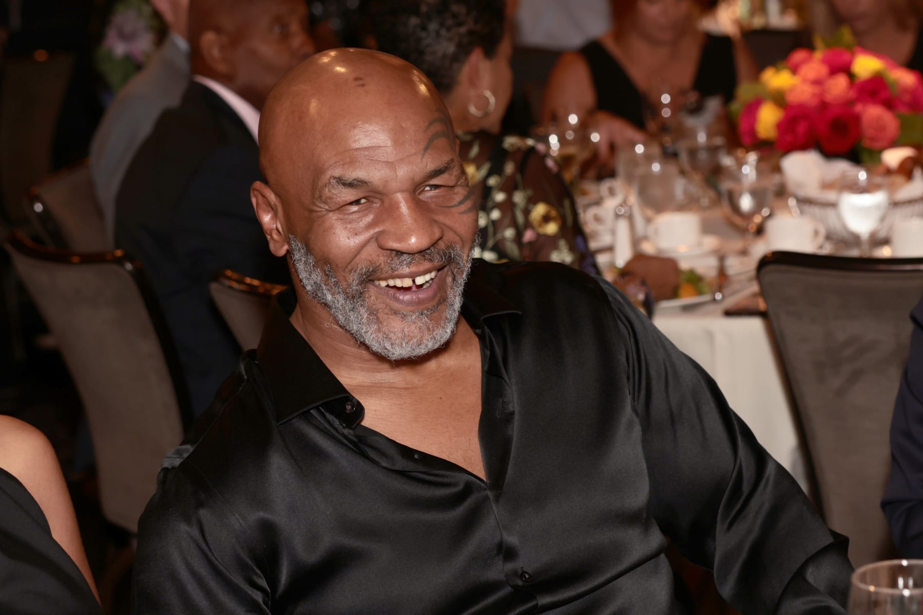 BEVERLY HILLS, CALIFORNIA - AUGUST 18: Mike Tyson attends the Harold & Carole Pump Foundation 2023 Gala at The Beverly Hilton on August 18, 2023 in Beverly Hills, California. (Photo by Tiffany Rose/Getty Images for Harold & Carole Pump Foundation)