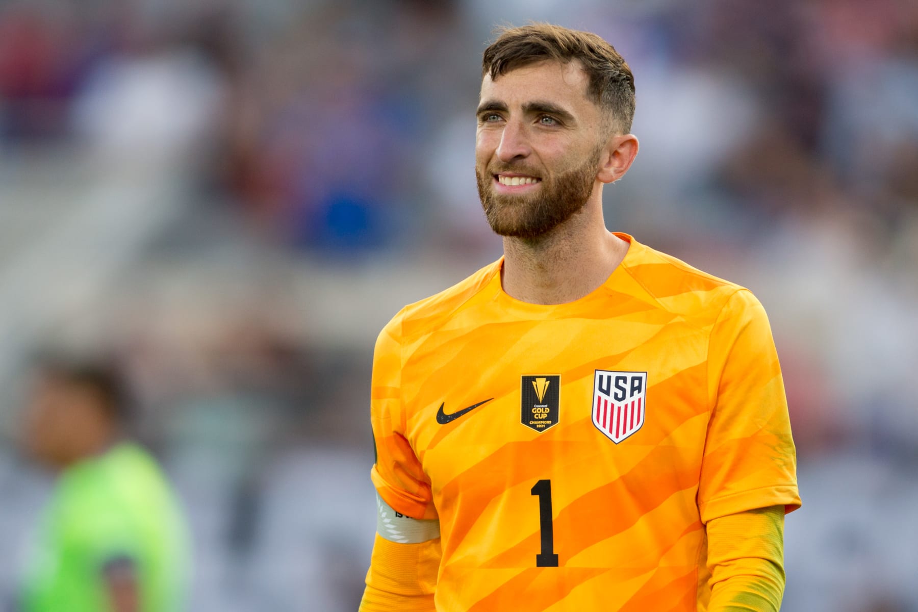 SAN DIEGO, CA - JULY 12: Matt Turner #1 GK of USA readies himself for penalty kicks during a CONCACAF Gold Cup Semi-Final game between Panama and USMNT at Snapdragon Stadium on July 12, 2023 in San Diego, California. (Photo by Mike Janosz/USSF/Getty Images for USSF).