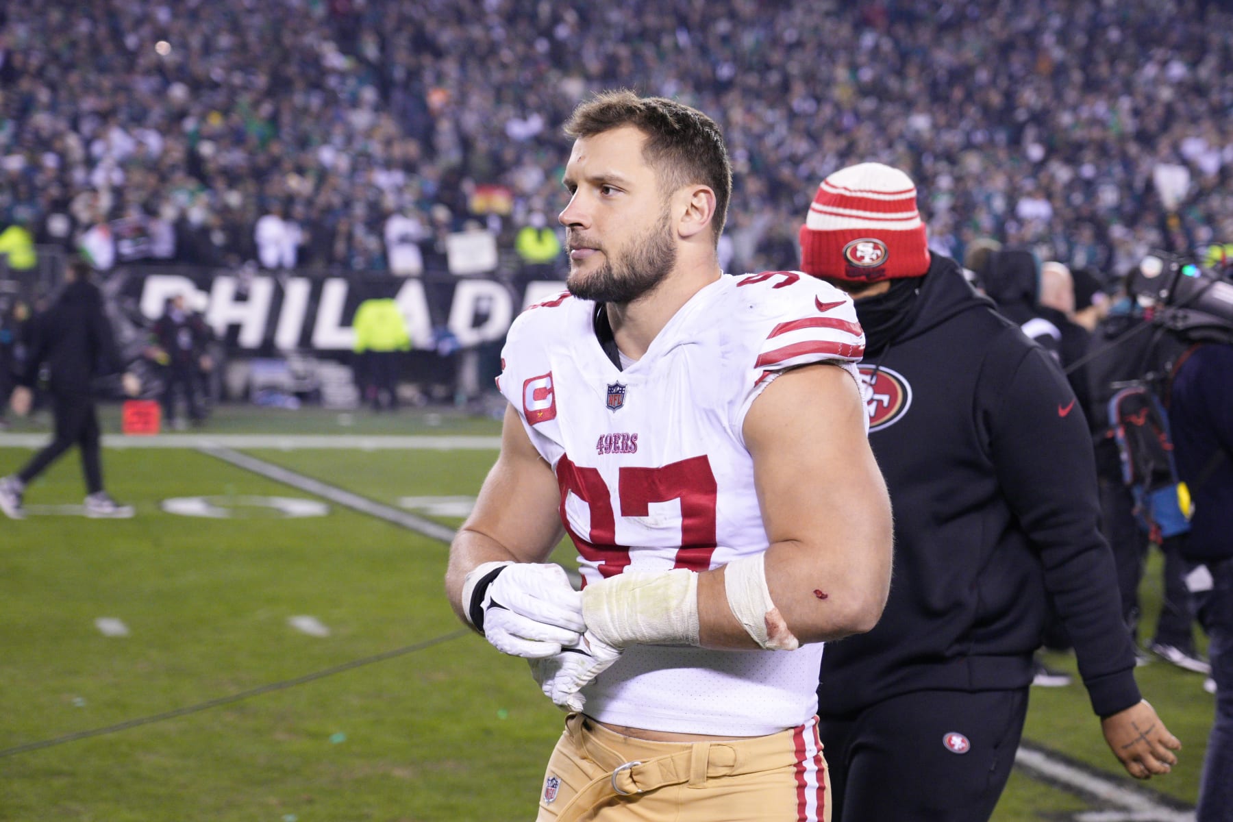 49ers sign Nick Bosa to a record-setting contract extension to end