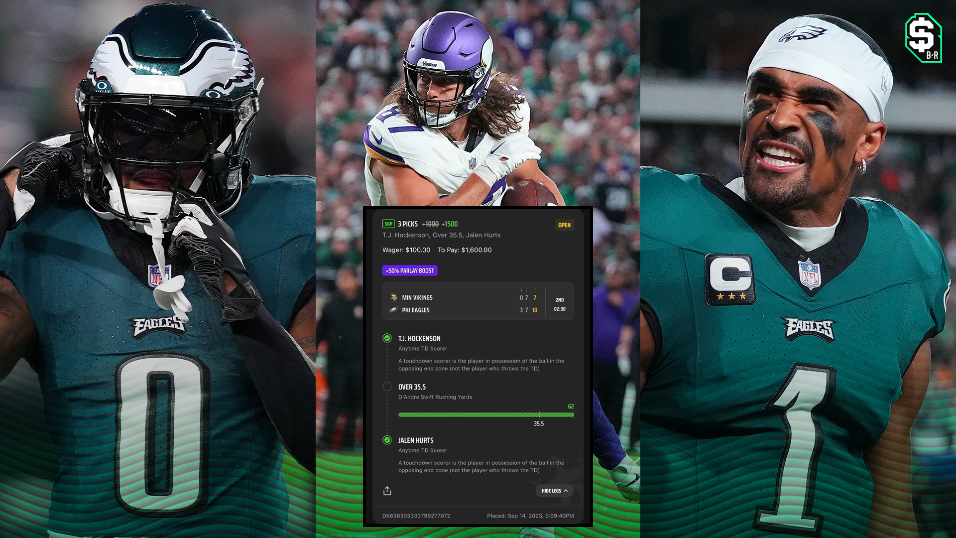 MNF Philadelphia Eagles vs. Minnesota Vikings Top Anytime TD