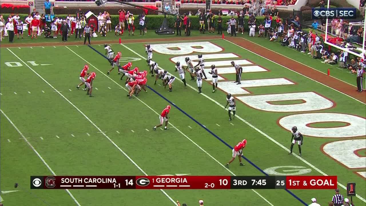 No. 1 Georgia Beats South Carolina 24-14