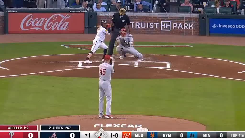 Bally Sports: Braves on X: Ozzie Albies exits tonight's game after  suffering an apparent injury on this swing.  / X