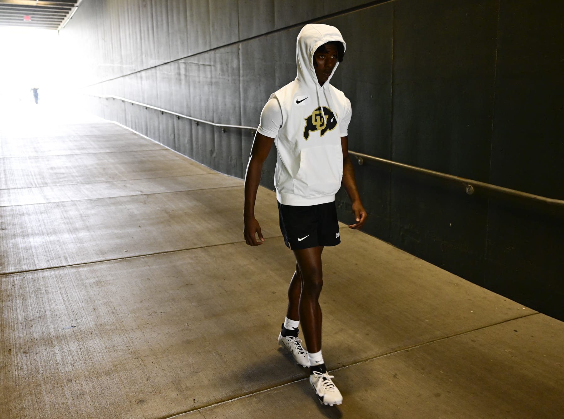 EUGENE, OR - SEPTEMBER 23: Colorado Buffaloes cornerback Cormani McClain (1) makes his way through the tunnel for warmups before playing the Oregon Ducks at Autzen Stadium September 23, 2023. (Photo by Andy Cross/MediaNews Group/The Denver Post via Getty Images) EUGENE, OR - SEPTEMBER 23: Colorado Buffaloes cornerback Cormani McClain (1) makes his way through the tunnel for warmups before playing the Oregon Ducks at Autzen Stadium September 23, 2023. (Photo by Andy Cross/MediaNews Group/The Denver Post via Getty Images)