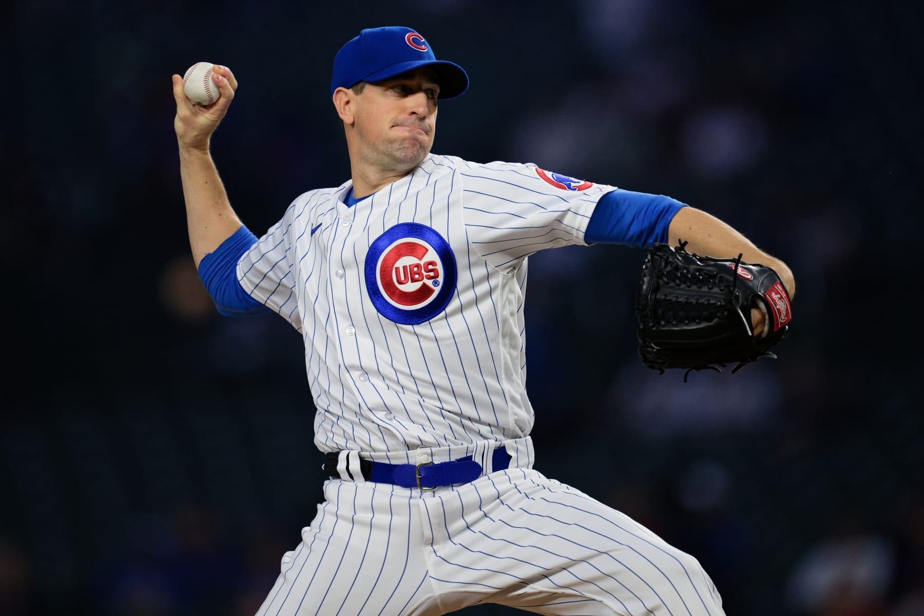CHICAGO, IL - SEPTEMBER 21:  Kyle Hendricks #28 of the Chicago Cubs pitches against the Pittsburgh Pirates at Wrigley Field on September 21, 2023 in Chicago, Illinois.  (Photo by Jamie Sabau/Getty Images)