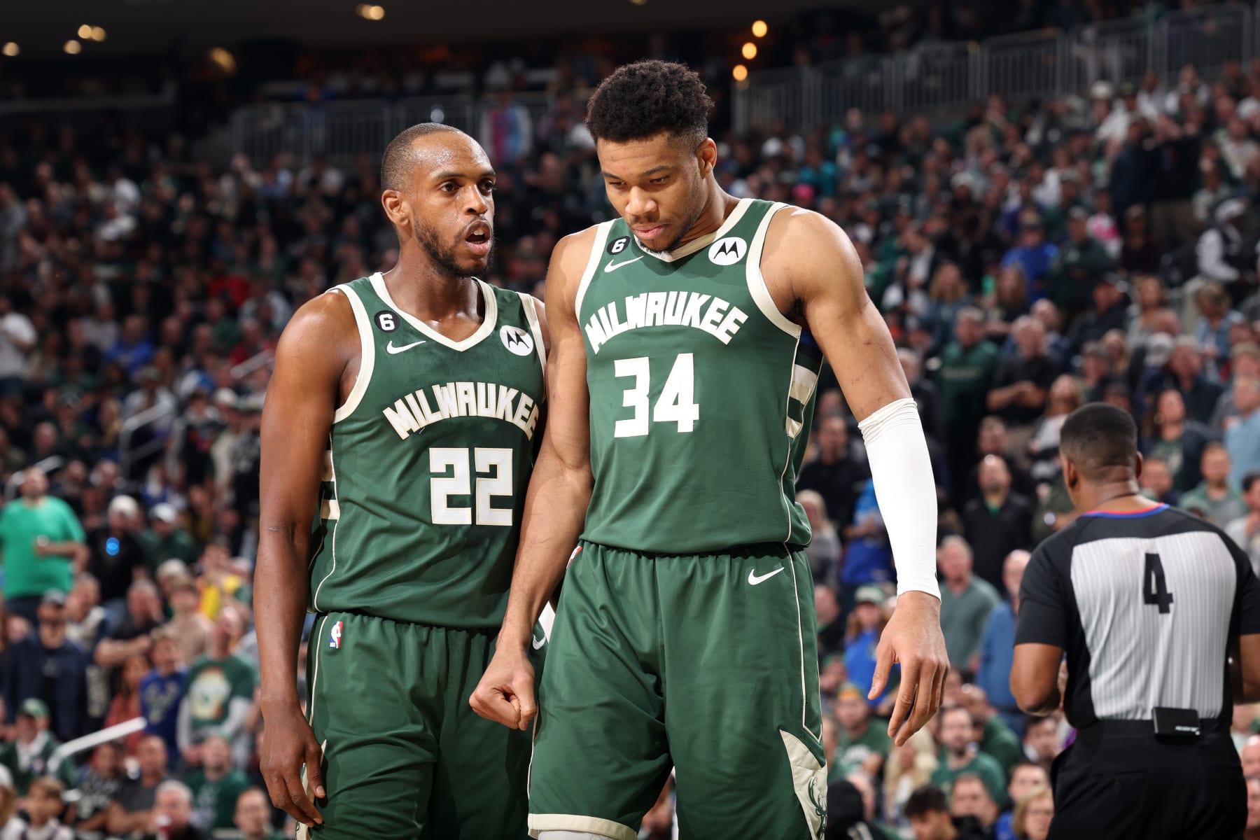 Khris Middleton and Giannis Antetokounmpo Khris Middleton and Giannis Antetokounmpo