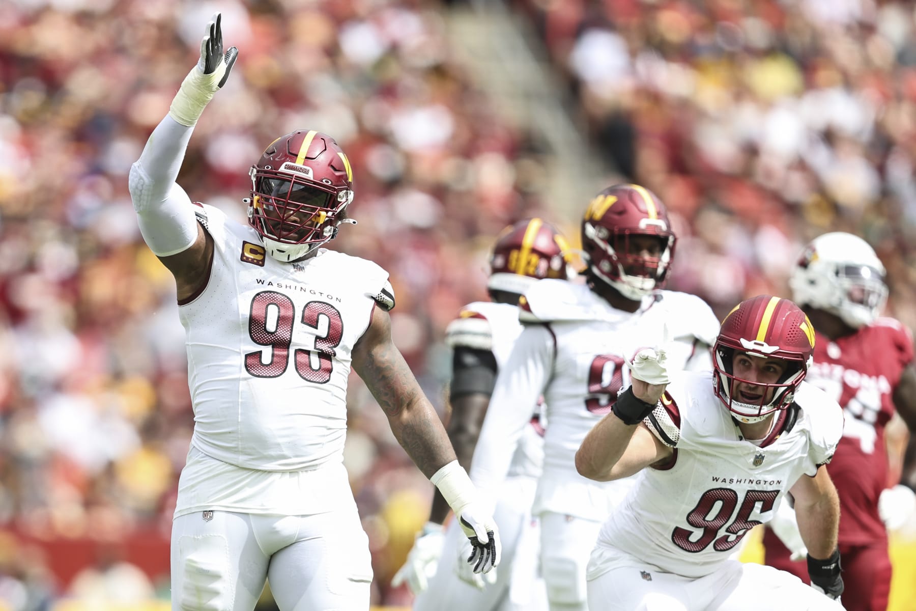 Miami Dolphins linebacker Trey Flowers (93) grabs Buffalo Bills